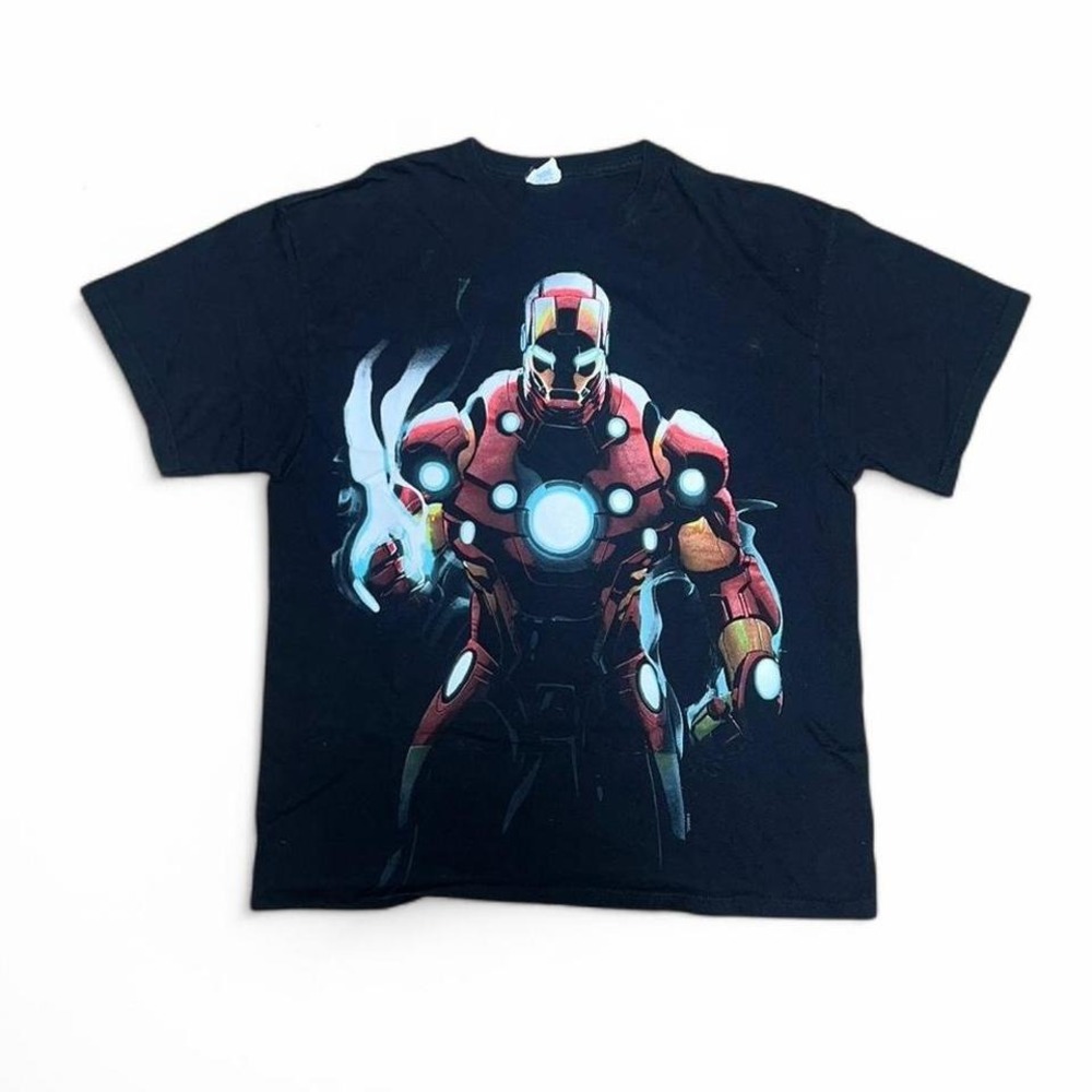 2000s big print iron man tee